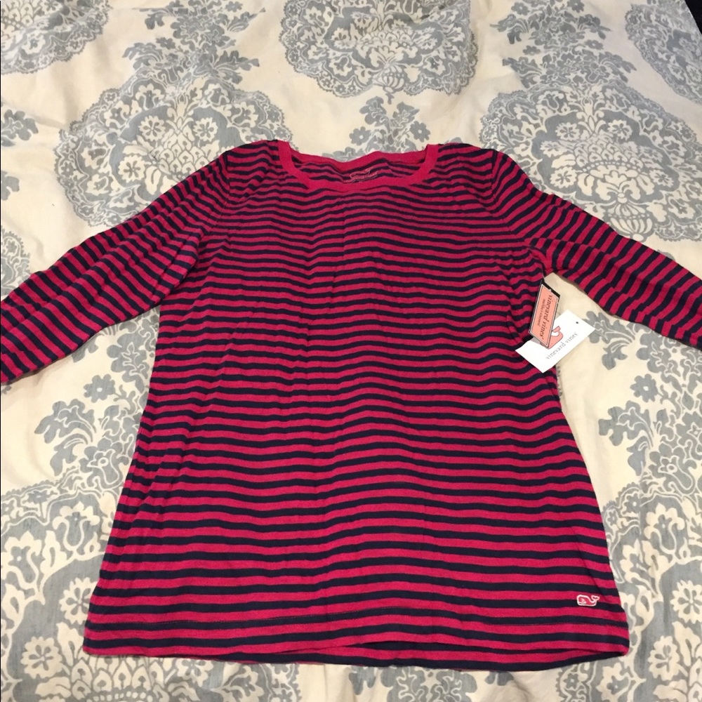 New Striped 3/4 Sleeve shirt with tags.